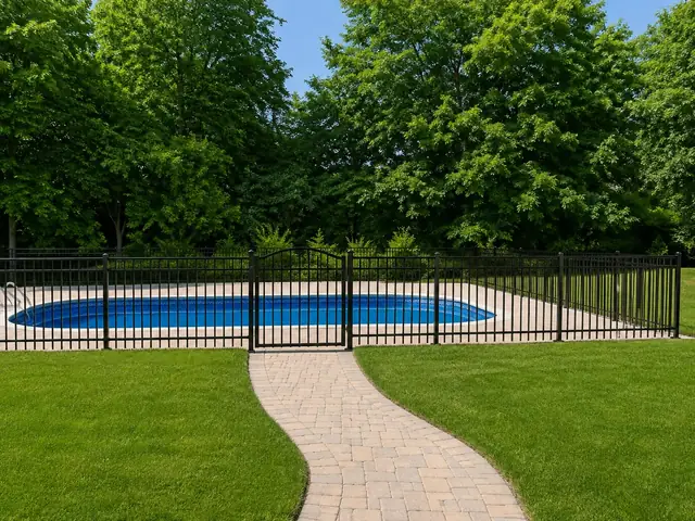 Aluminum Pool Fence — Arched Gate