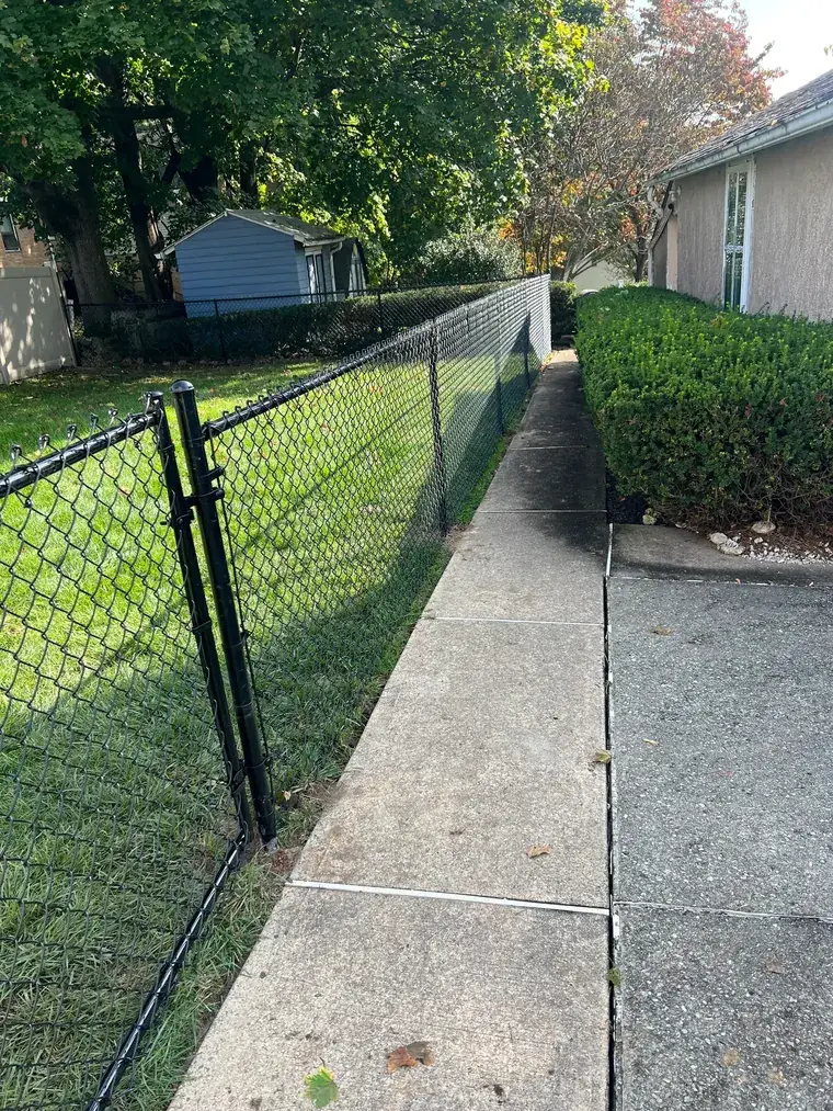 Chain Link Along a Side Path