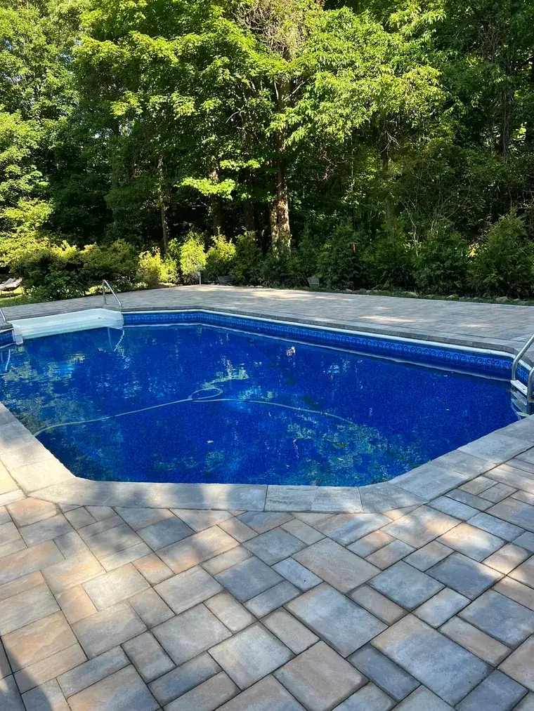 Pool Fence Around a Shaped Deck