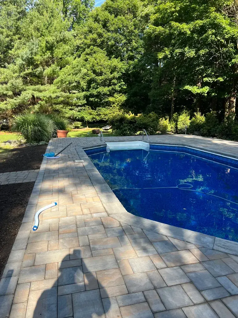 Pool Fence and Paver Surround