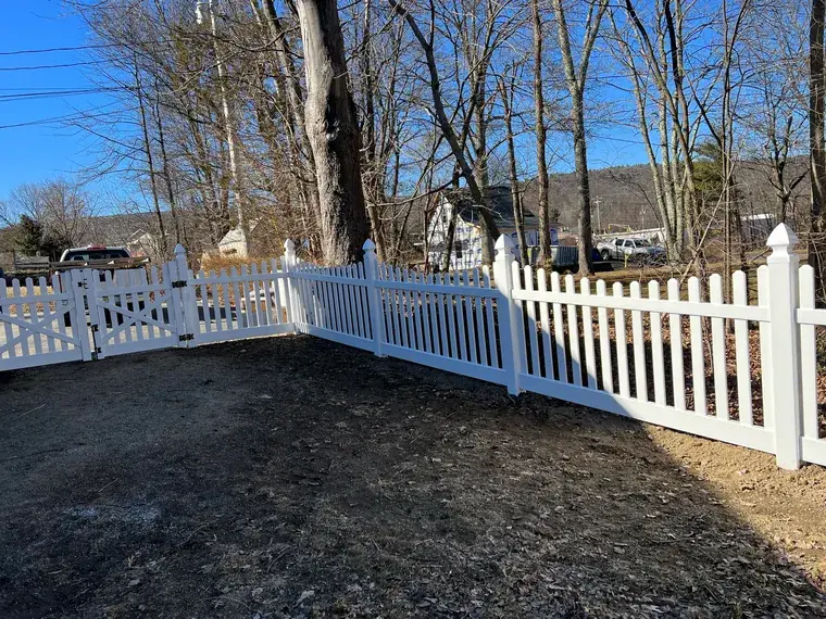Picket Fence Along a Driveway