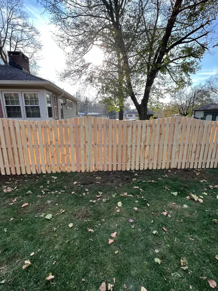Cedar Picket Fence in Autumn