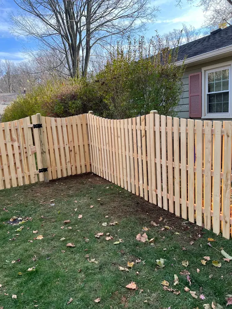 Cedar Picket Fence — Corner